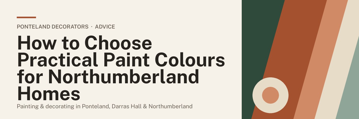 Title banner: How to Choose Practical Paint Colours for Northumberland Homes