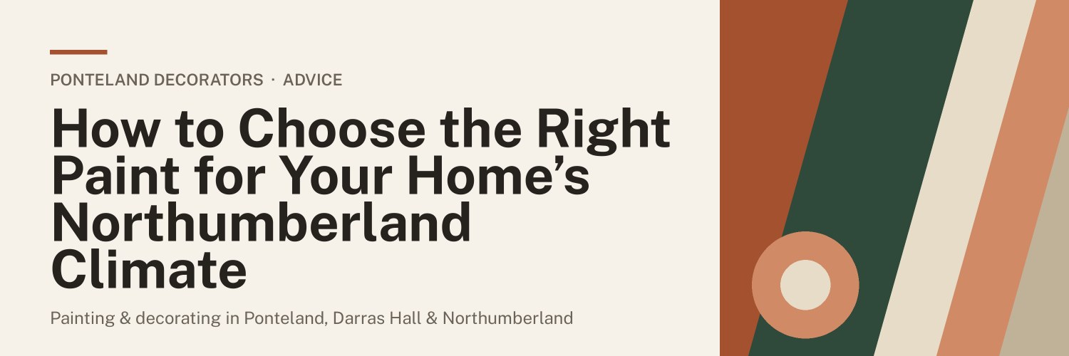 Title banner: How to Choose the Right Paint for Your Home’s Northumberland Climate